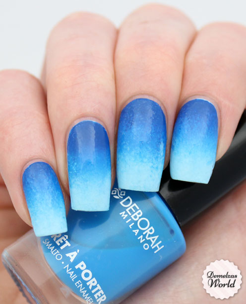 Deborah Milano - Blue Gradient Nail Art